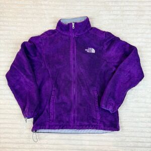 The North Face Osito Fleece Jacket Womens Small Purple Full Zip High Pile Soft